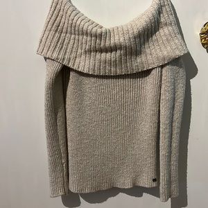 Super cute off the shoulder long sleeve sweater